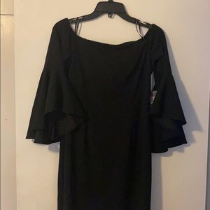 Black off shoulder dress